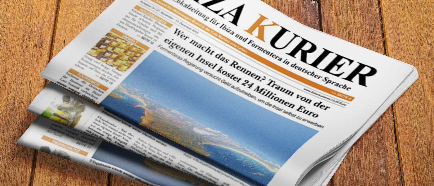 IBIZA KURIER 33/2015 - Aktuelle Nachrichten über Ibiza: EU-Erbrechs, Honigmesse, iPhone-Kurs, Rumba, Rosemarie Egger, Granatapfelsamen, Kim Nazemi, Triathlon im November, Waldspaziergang, DJ-Superstars, Mein himmlisches Hotel, Jungunternehmer, Räumung, Friedensbaum