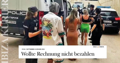 Polizei schnappt Zechpreller auf Ibiza – Britischer Rentner und fünf junge Frauen 